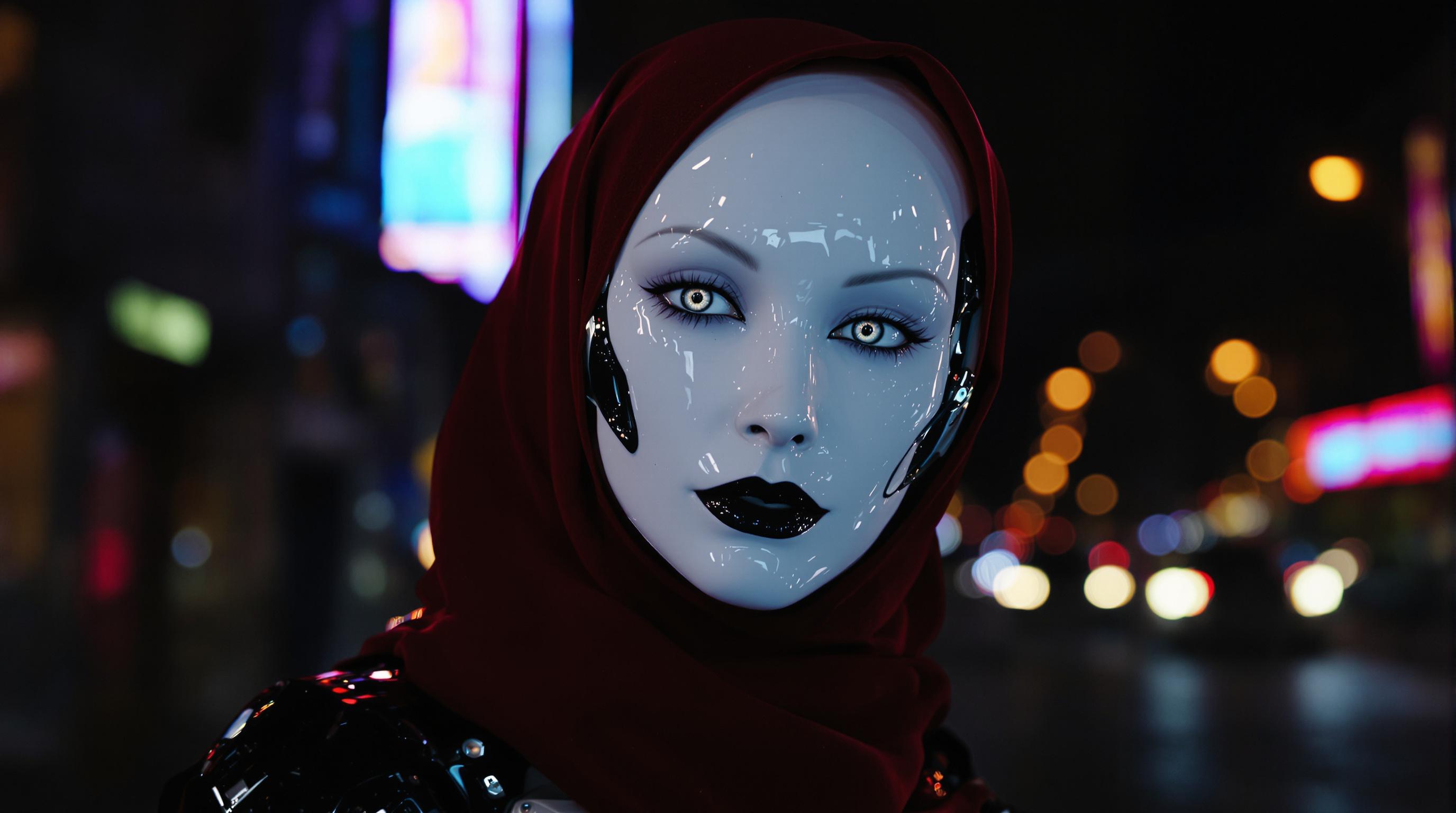 FLUX prompt: Mid shot, intricately detailed portrait of an andr... - FLUX