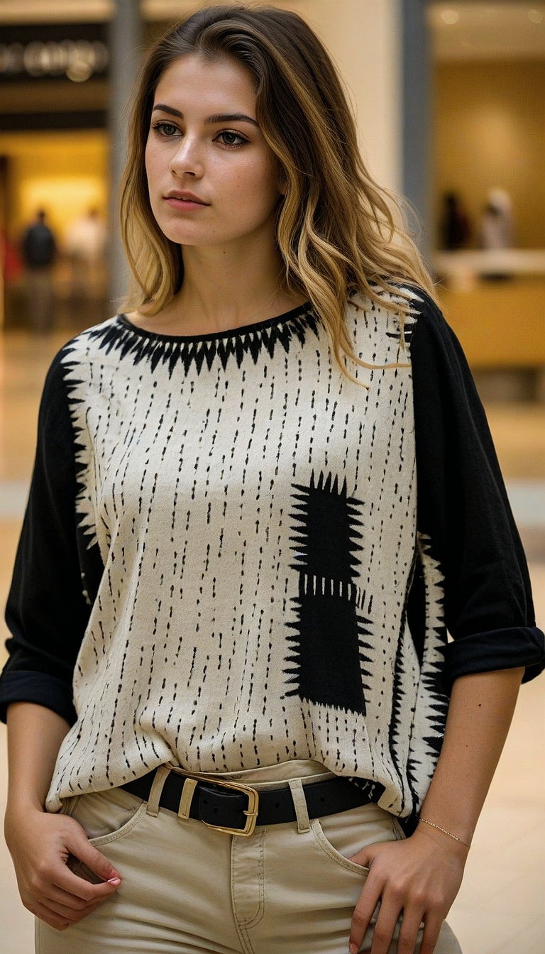 AI generated: Stable Diffusion prompt: An image of a woman standing with her body angled ... (Stable Diffusion - Photography)