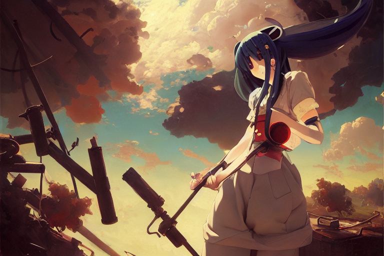 Stable Diffusion prompt: baroque oil painting of anime ke...