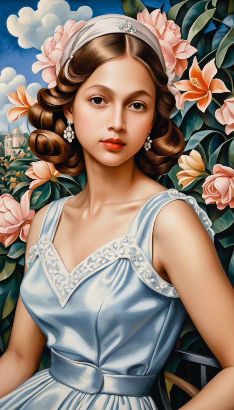 AI generated: FLUX prompt: Una joven belleza extraordinaria en estilo cubista... (FLUX - Concept Art)