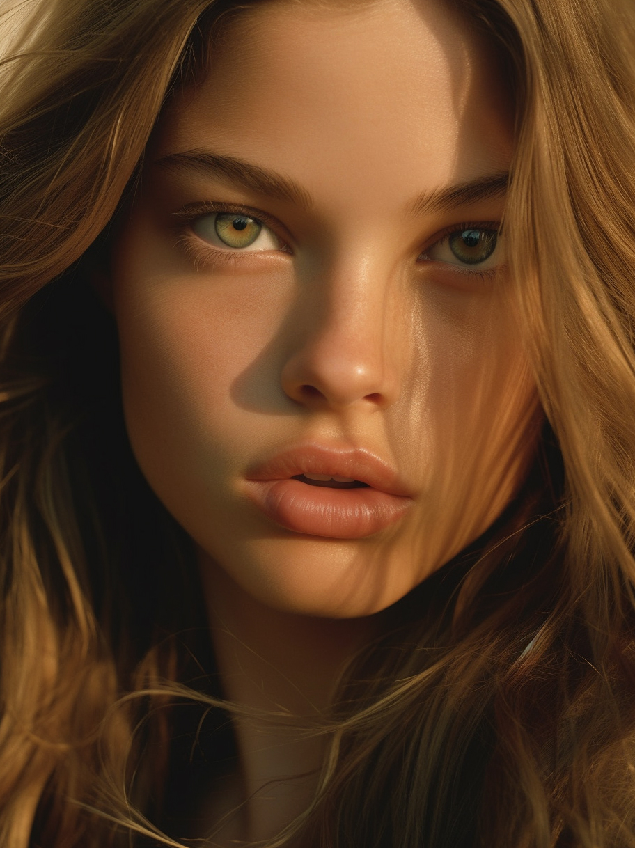 Midjourney prompt: a close up of a woman with long hair, by Juan O'Go... - Midjourney
