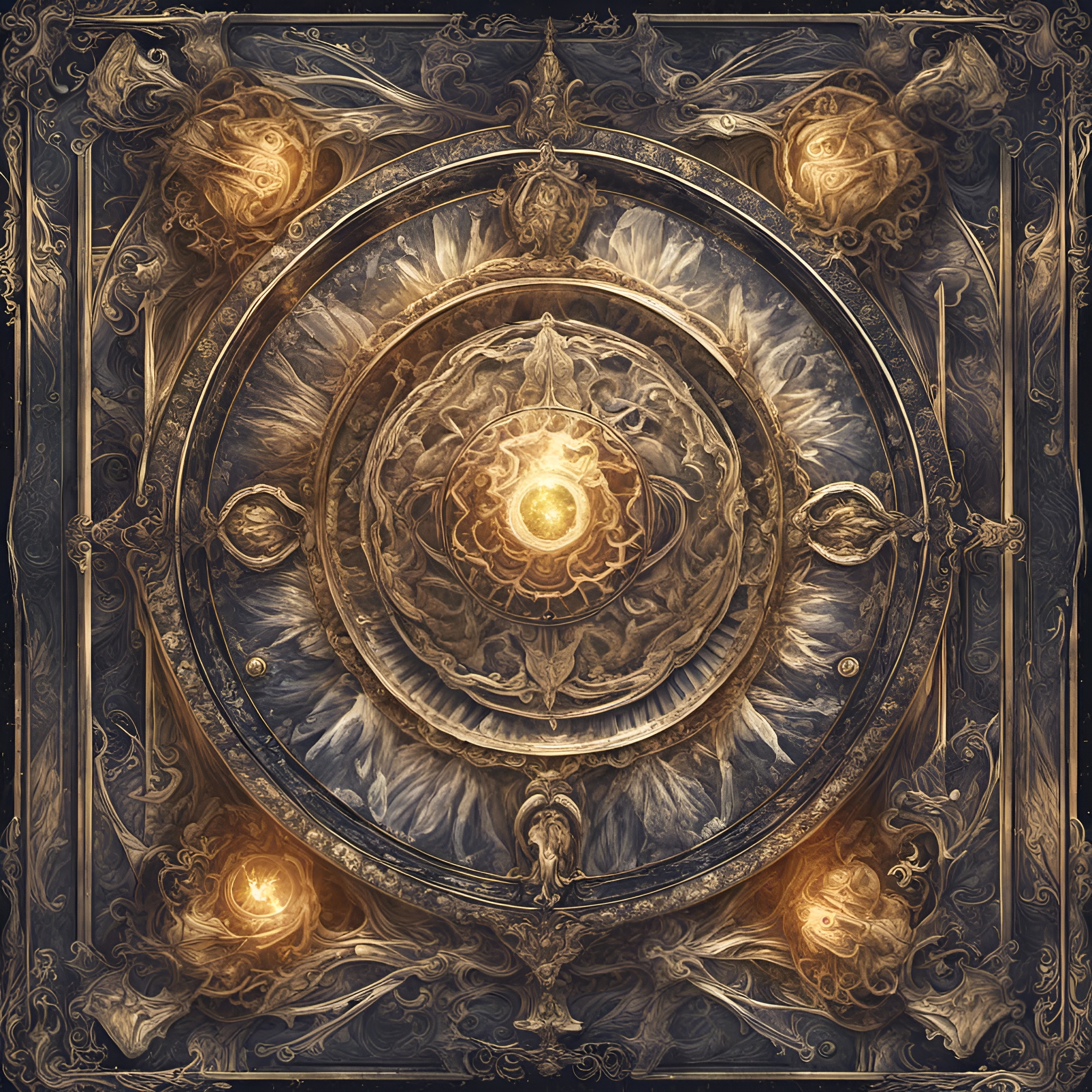 صورة مولدة بالذكاء الاصطناعي: Seven of Dreams Tarot Card (نموذج Stable Diffusion - Logo Icon Design)
