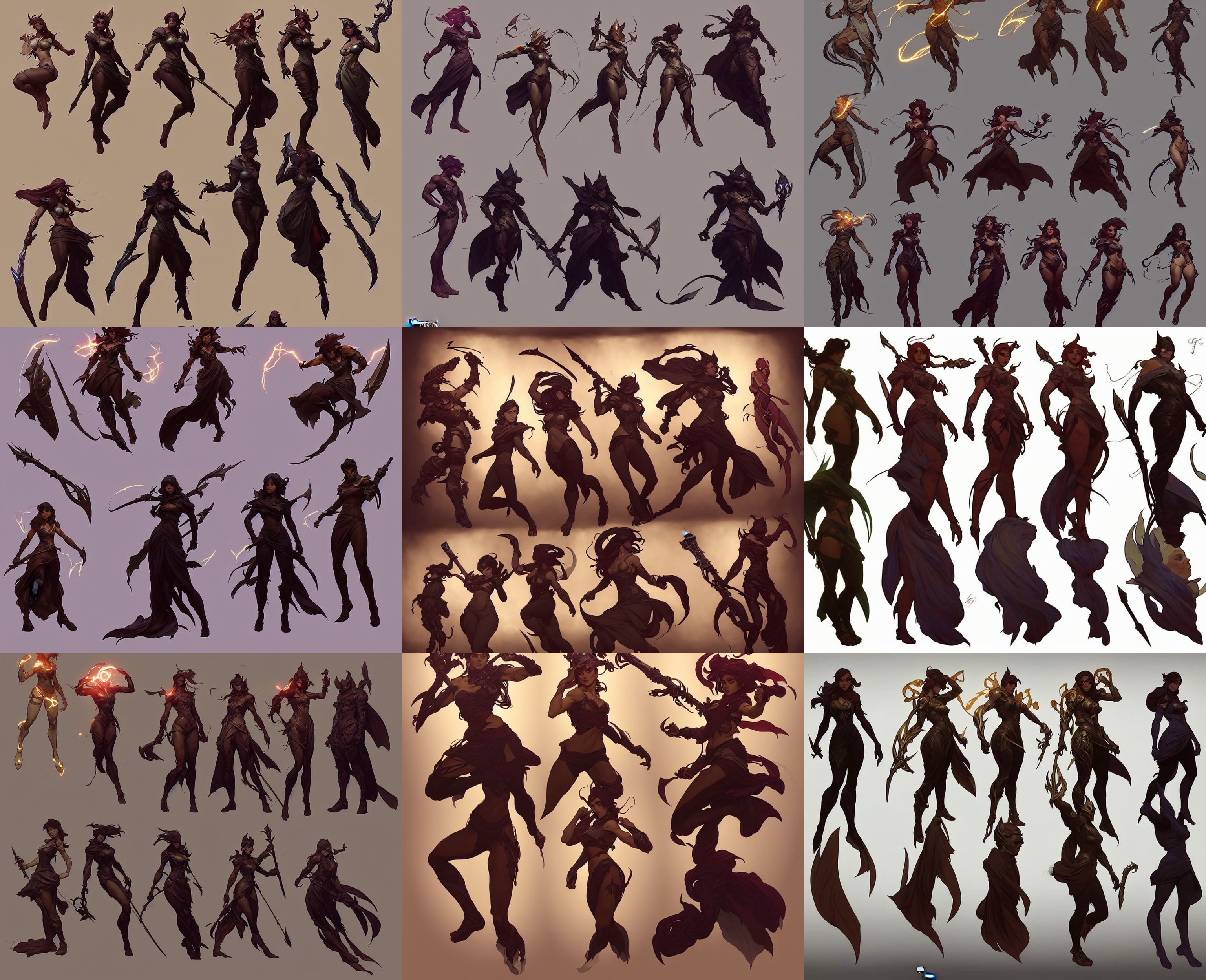 Stable Diffusion prompt: a three - view character concept...