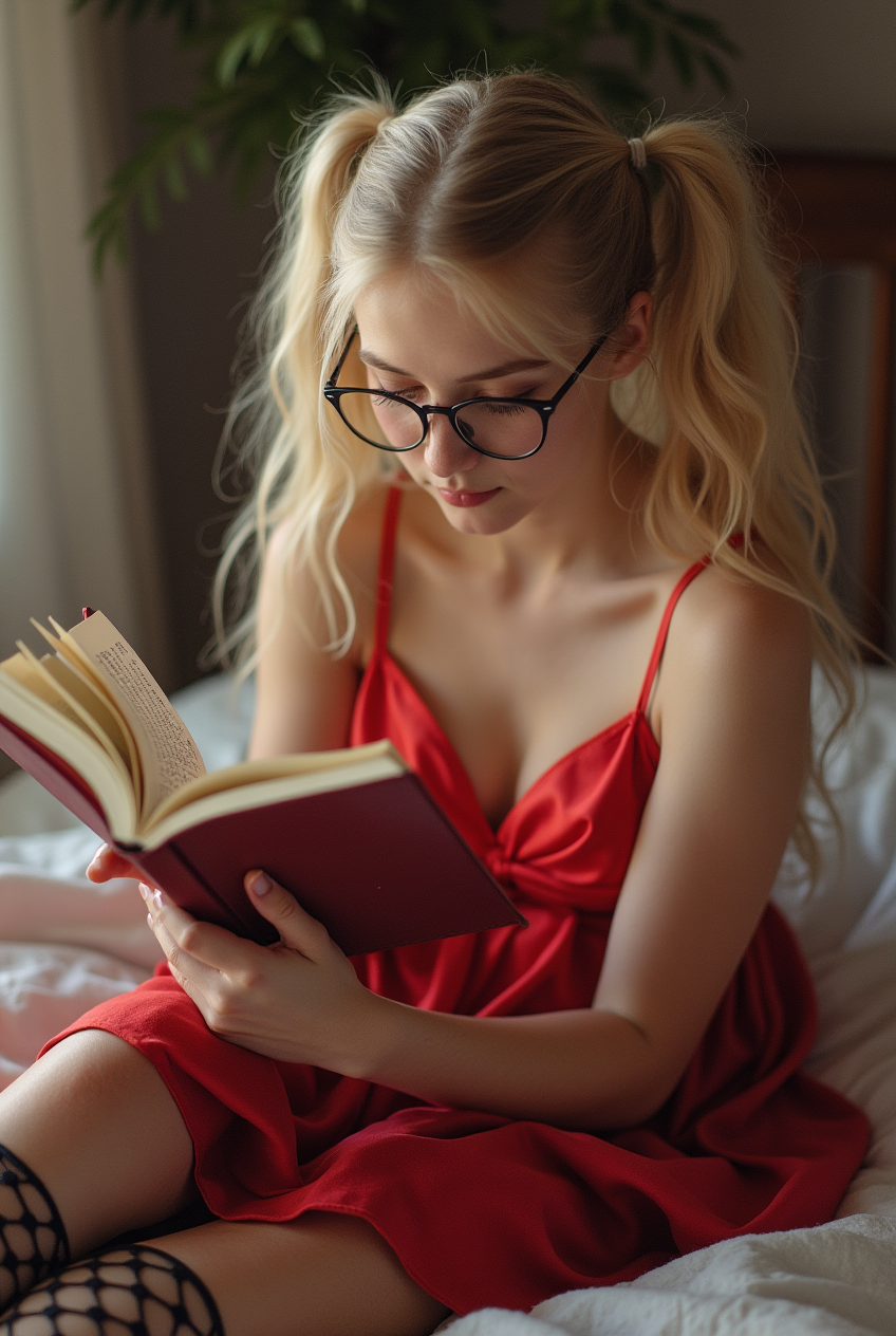 FLUX prompt: oung blonde, pigtails, young girl, in a pointed sa... - FLUX