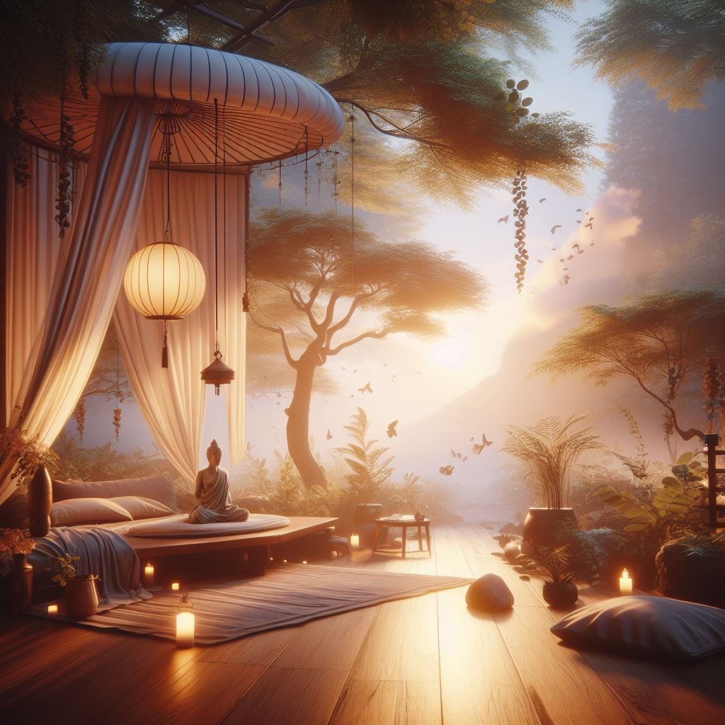 صورة مولدة بالذكاء الاصطناعي: DALL·E prompt: Craft a hyper-realistic scene embodying peace and ... (نموذج DALL·E - تصميم داخلي)