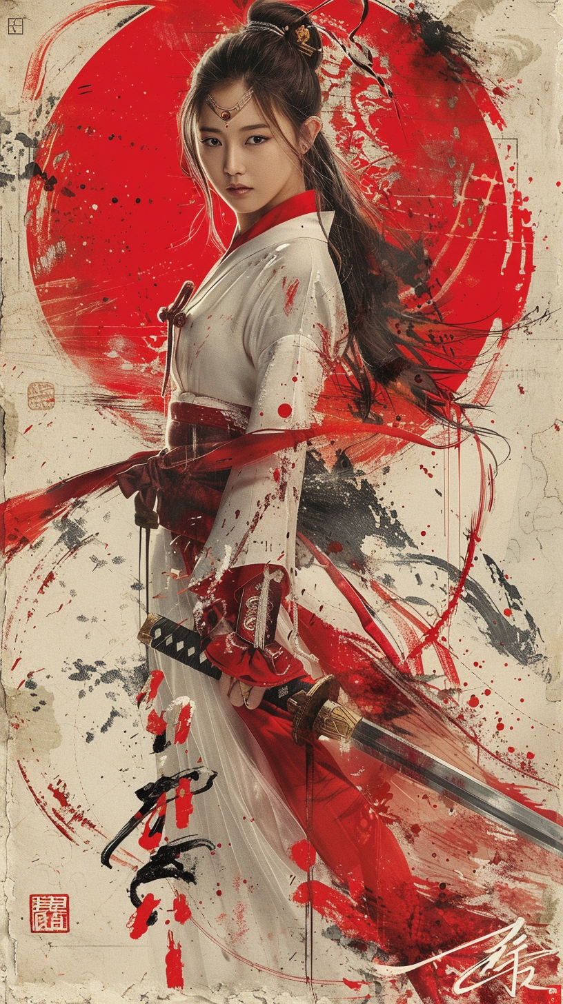 AI generated: Midjourney prompt: Korean Retro Poster, 27 year old Korean nine taile... (Midjourney - Concept Art)