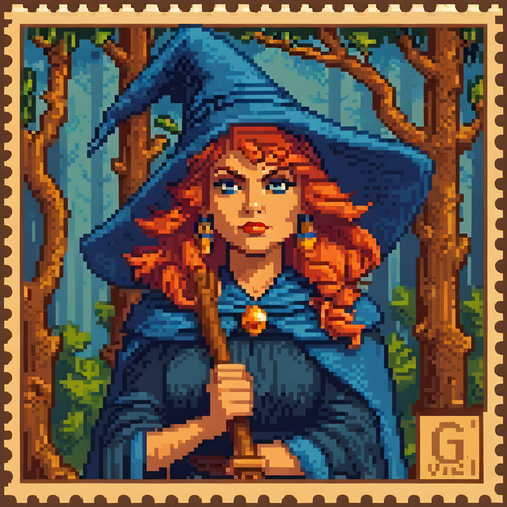 AI generated: Midjourney prompt: Angry female witch in the forest with arms crossed... (Midjourney - Photography)