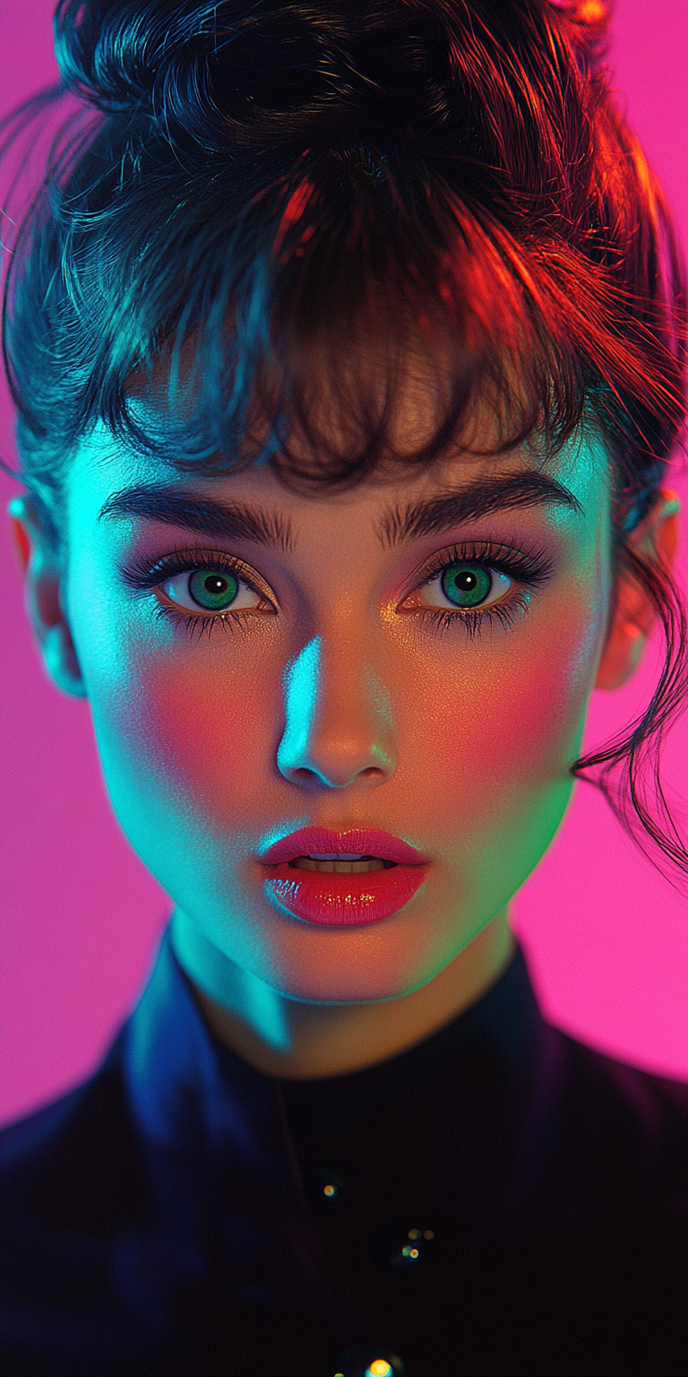 AI generated: Midjourney prompt: Audrey Hepburn, in the style of Andy Warhol, simpl... (Midjourney - Concept Art)
