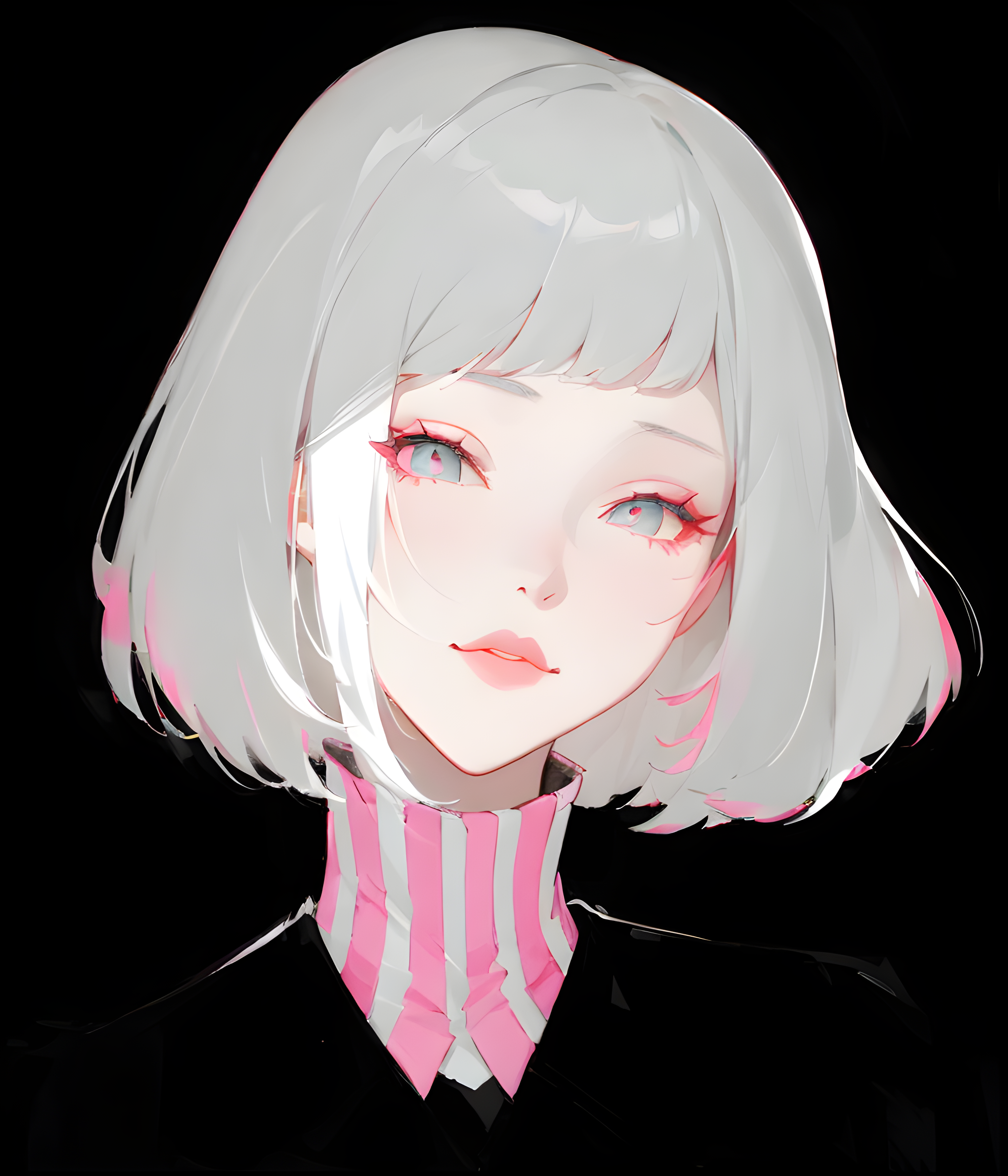 AI generated: Counterfeit-V2.5 prompt: a drawing of a woman with white hair, a digital pa... (Counterfeit-V2.5 - Concept Art)