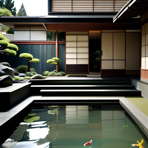 japandi architecture exterior wood concrete garden
