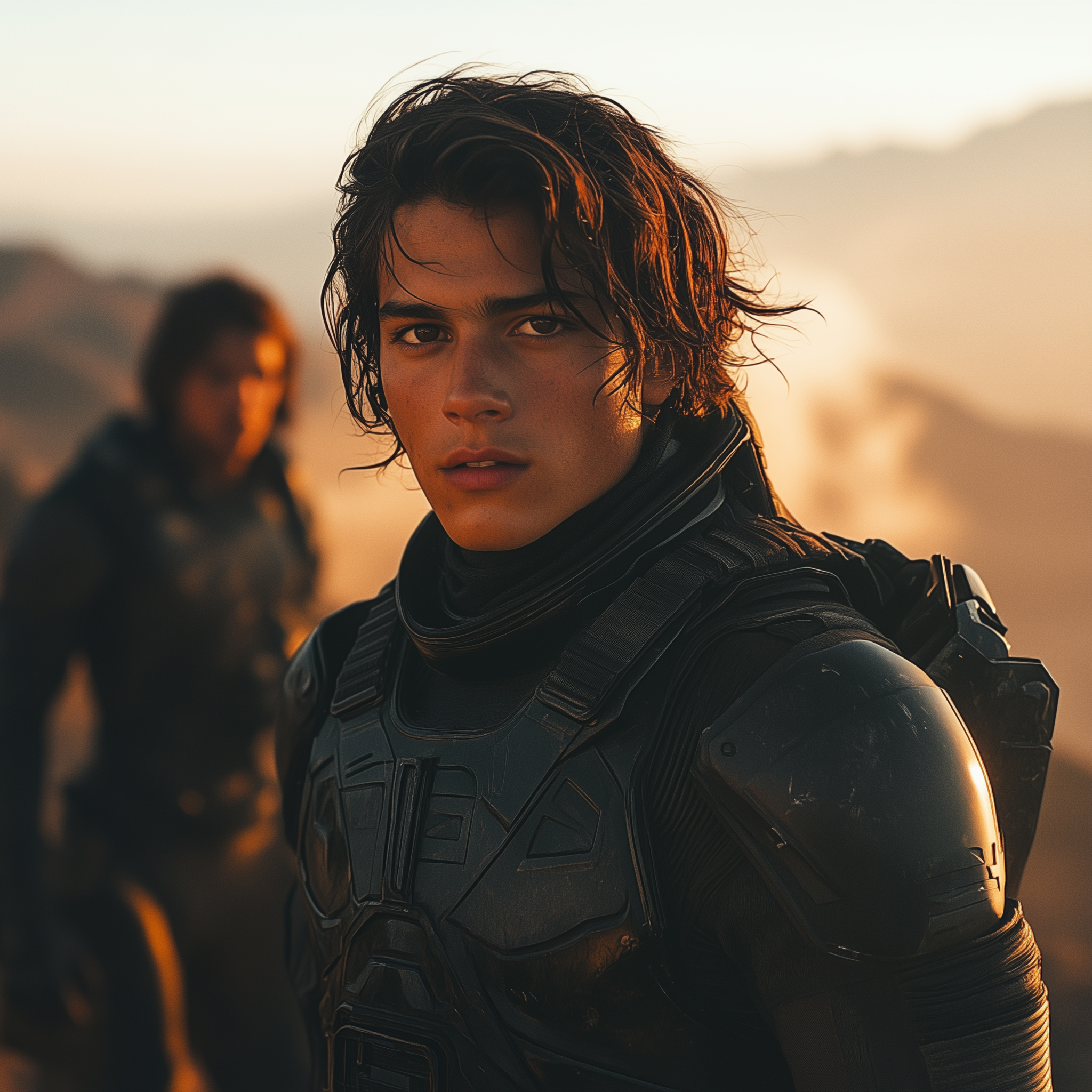 Midjourney prompt: A cinematic movie still of an attractive young man... - Midjourney