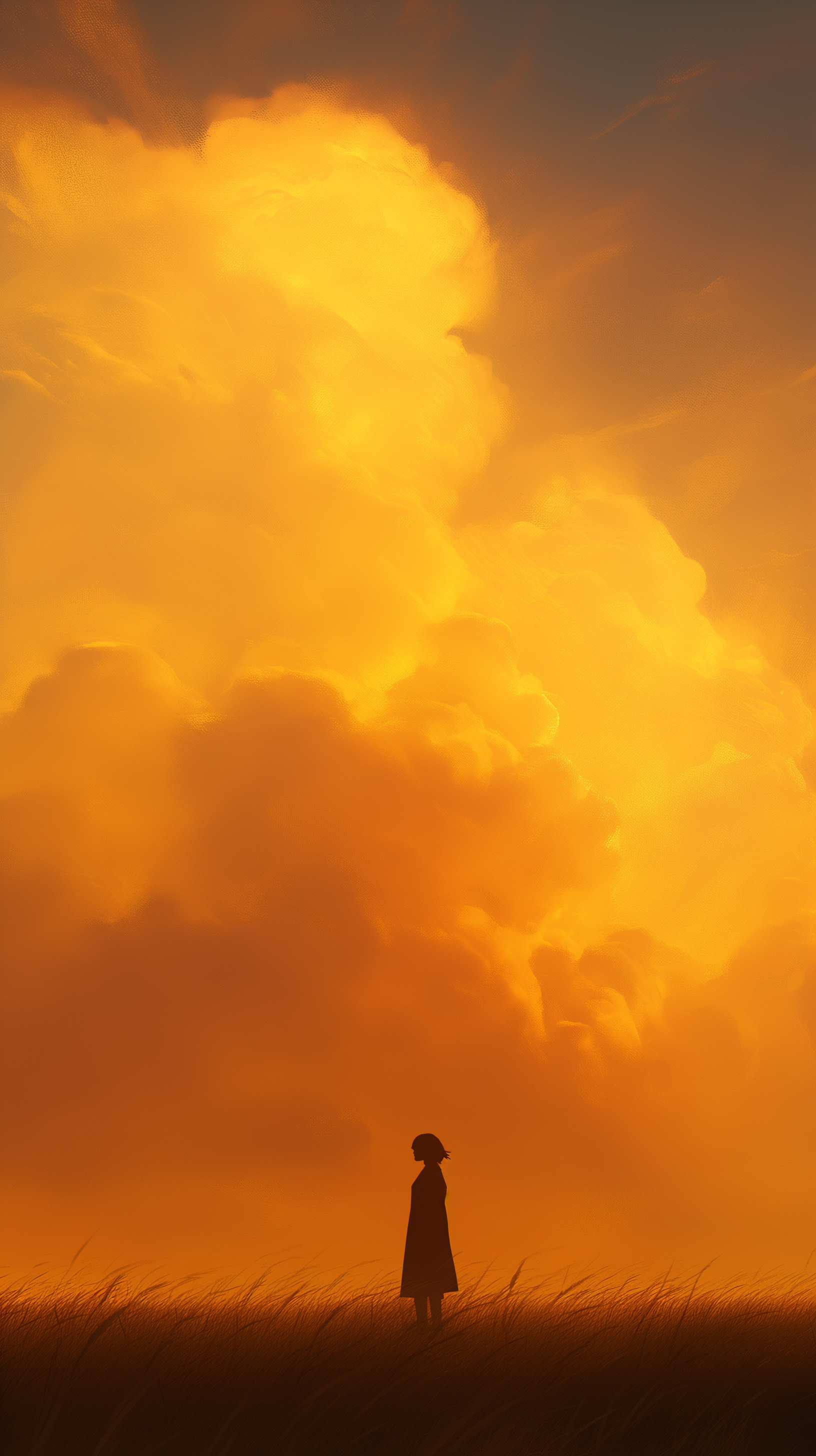 AI generated: Midjourney prompt: image of a young woman standing against a massive,... (Midjourney - Concept Art)