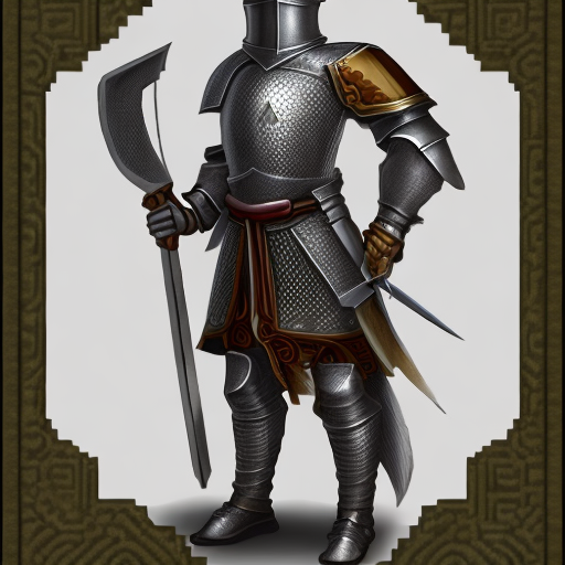 Openjourney prompt: 64 bit, pixel art character of a knig...