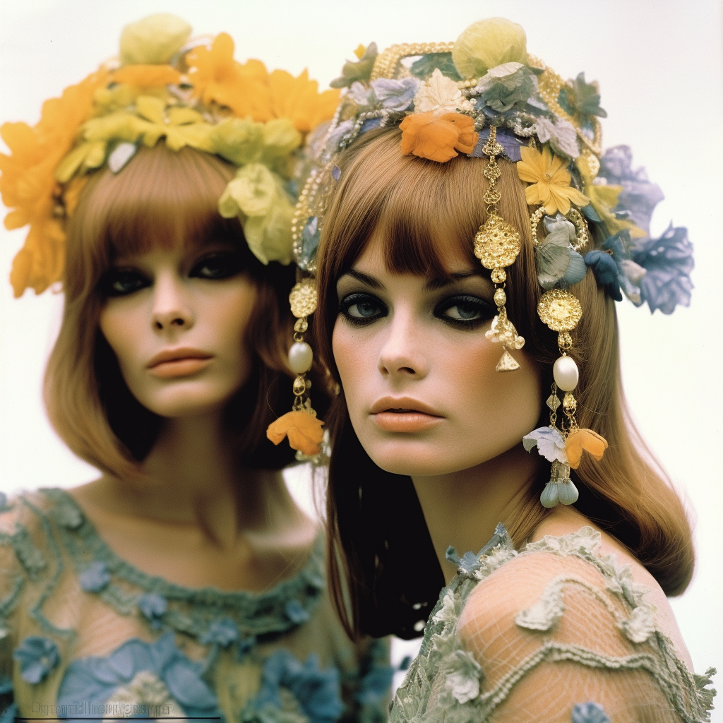 AI generated: Midjourney prompt: high fashion, vogue, 1969 (Midjourney - Fashion)