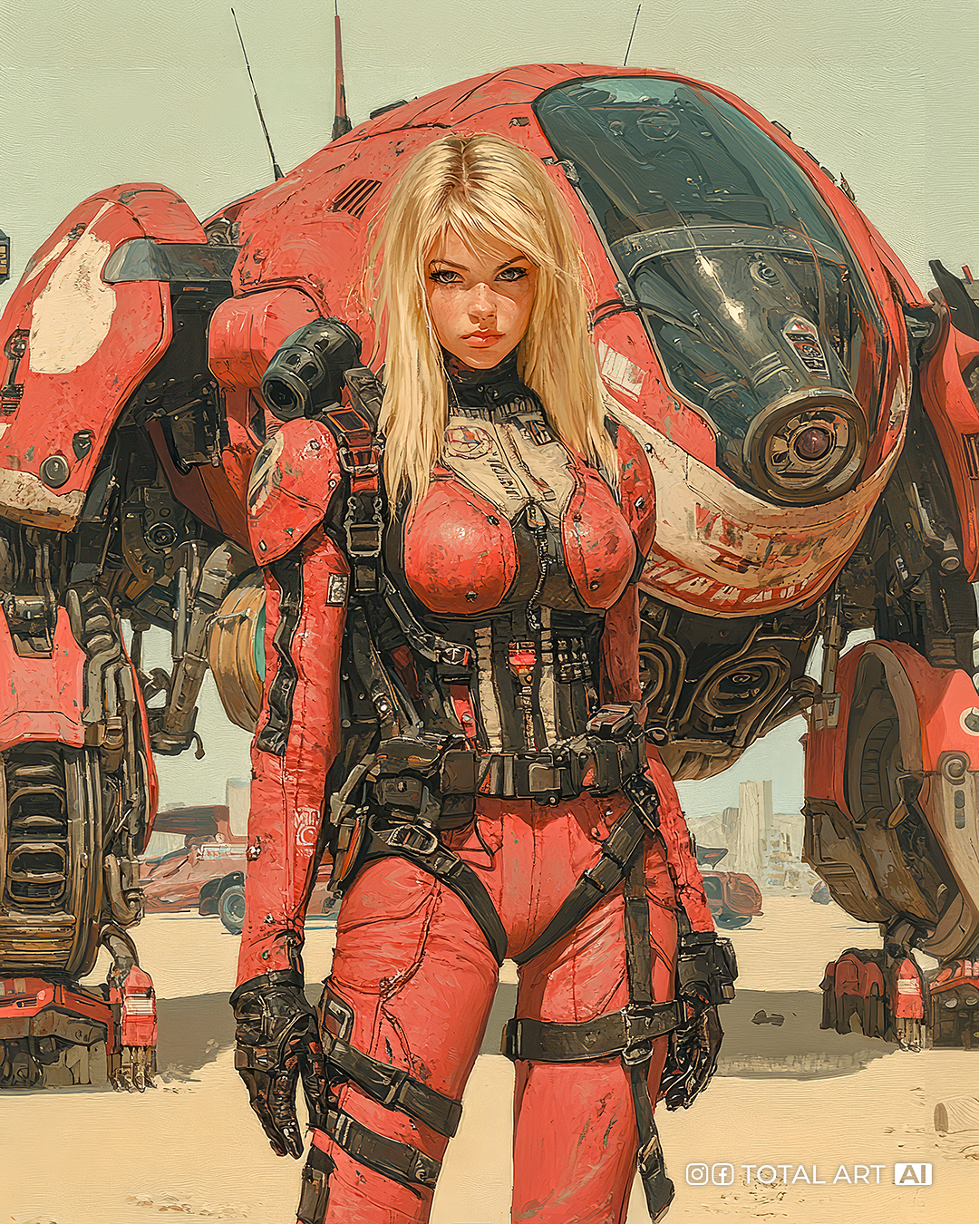 AI generated: «Patrol duty on the Radial Highway» (Midjourney - Character Design)