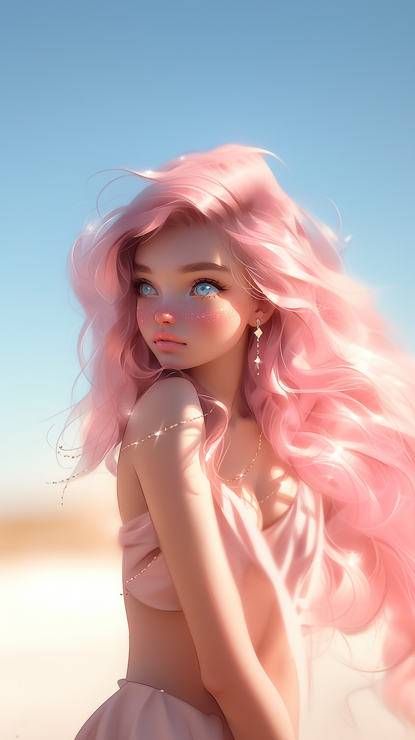 AI generated: Midjourney prompt: digital girl illustration by krestian storgin art,... (Midjourney - Anime)