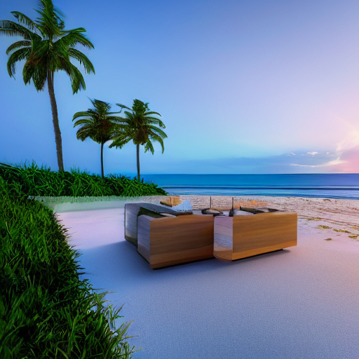 Stable Diffusion prompt: A modern house by the beach, on ...