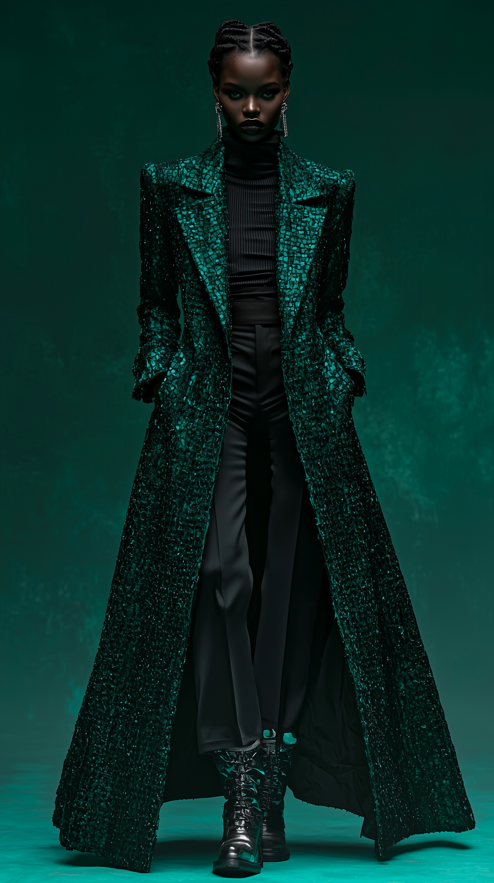 AI generated: Midjourney prompt: fashion portrait, full body, front view, woman wea... (Midjourney - Fashion)