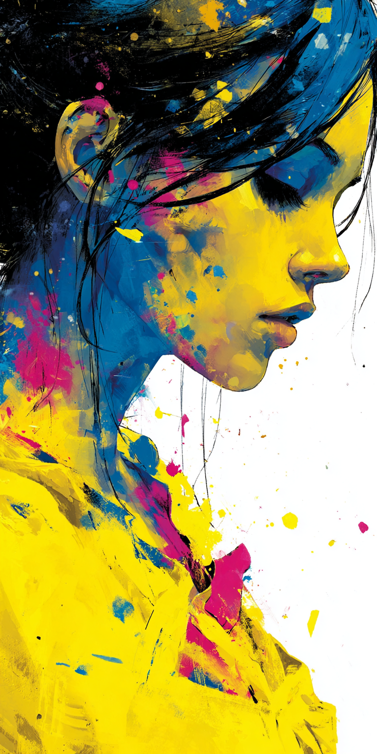 Midjourney prompt: Watercolor portrait of a woman, vibrant --chaos 75... - Midjourney