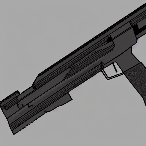 Stable Diffusion prompt: concept art minimalist gun rifle...