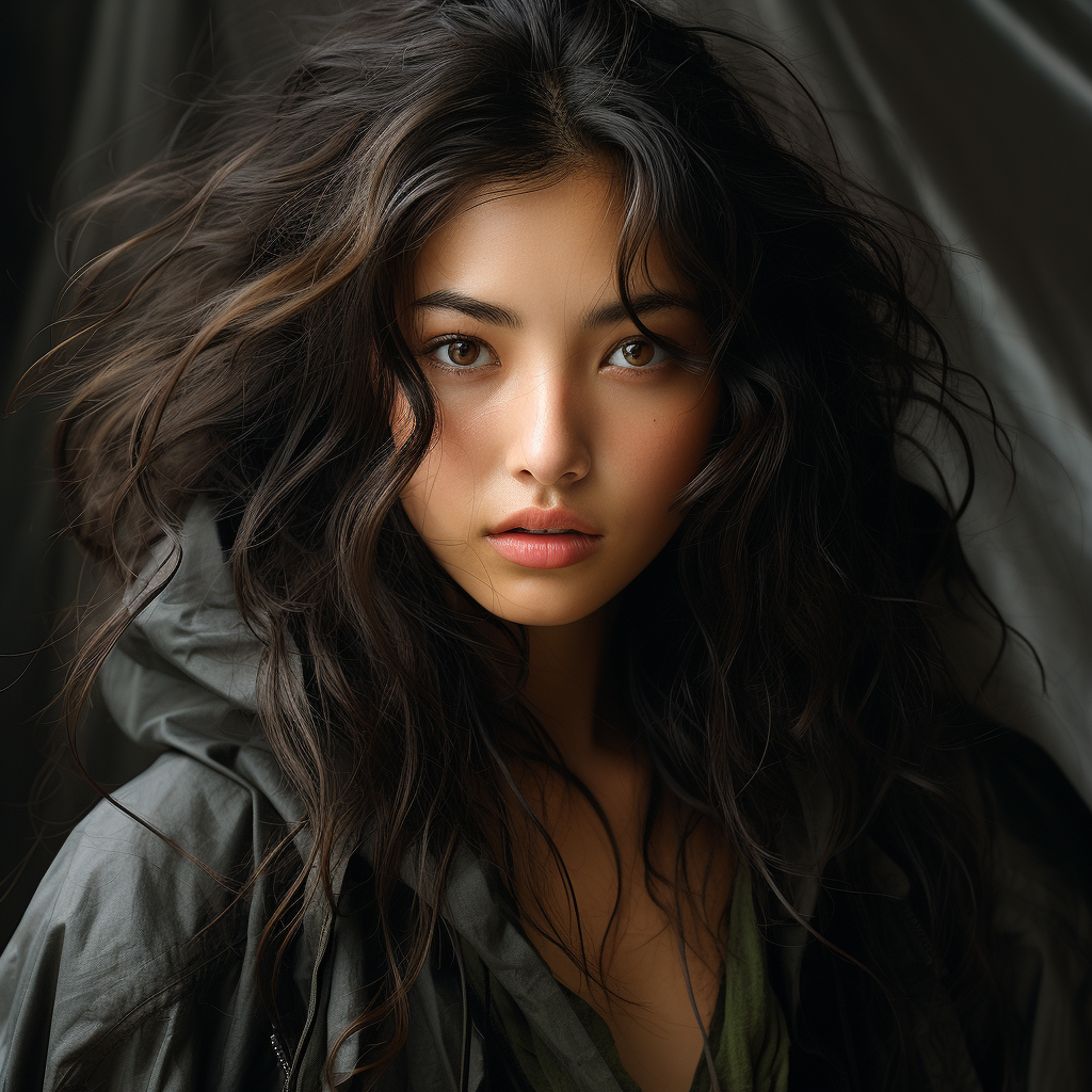 Midjourney prompt: stunning photograph of a beautiful Japanese woman,... - Midjourney