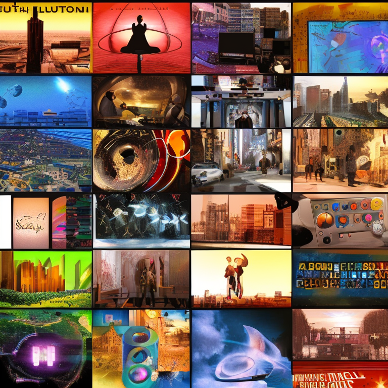 Stable Diffusion prompt: A world full of musical elements...