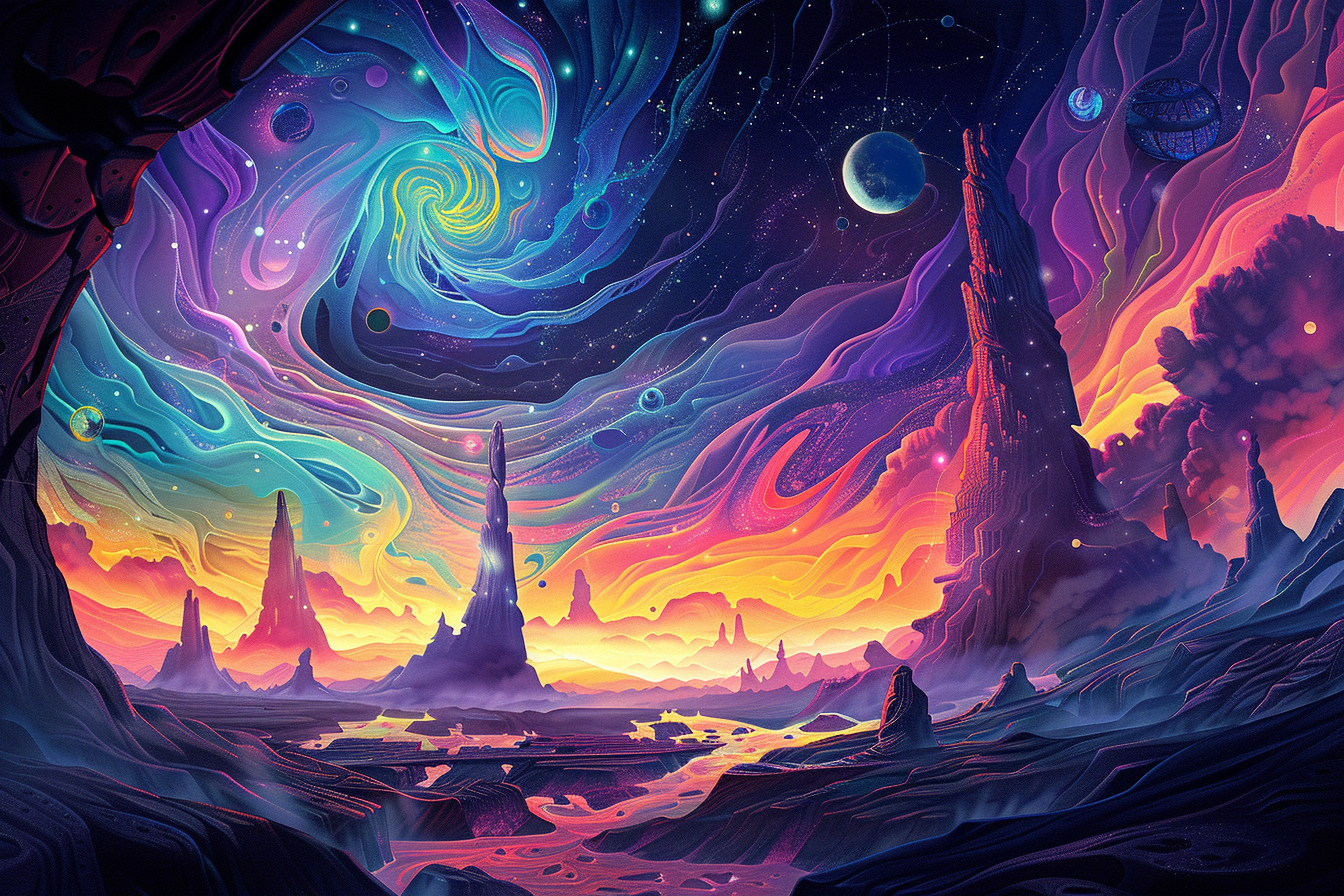 AI generated: Midjourney prompt: Generate an image of a breathtaking science fictio... (Midjourney - Landscapes)
