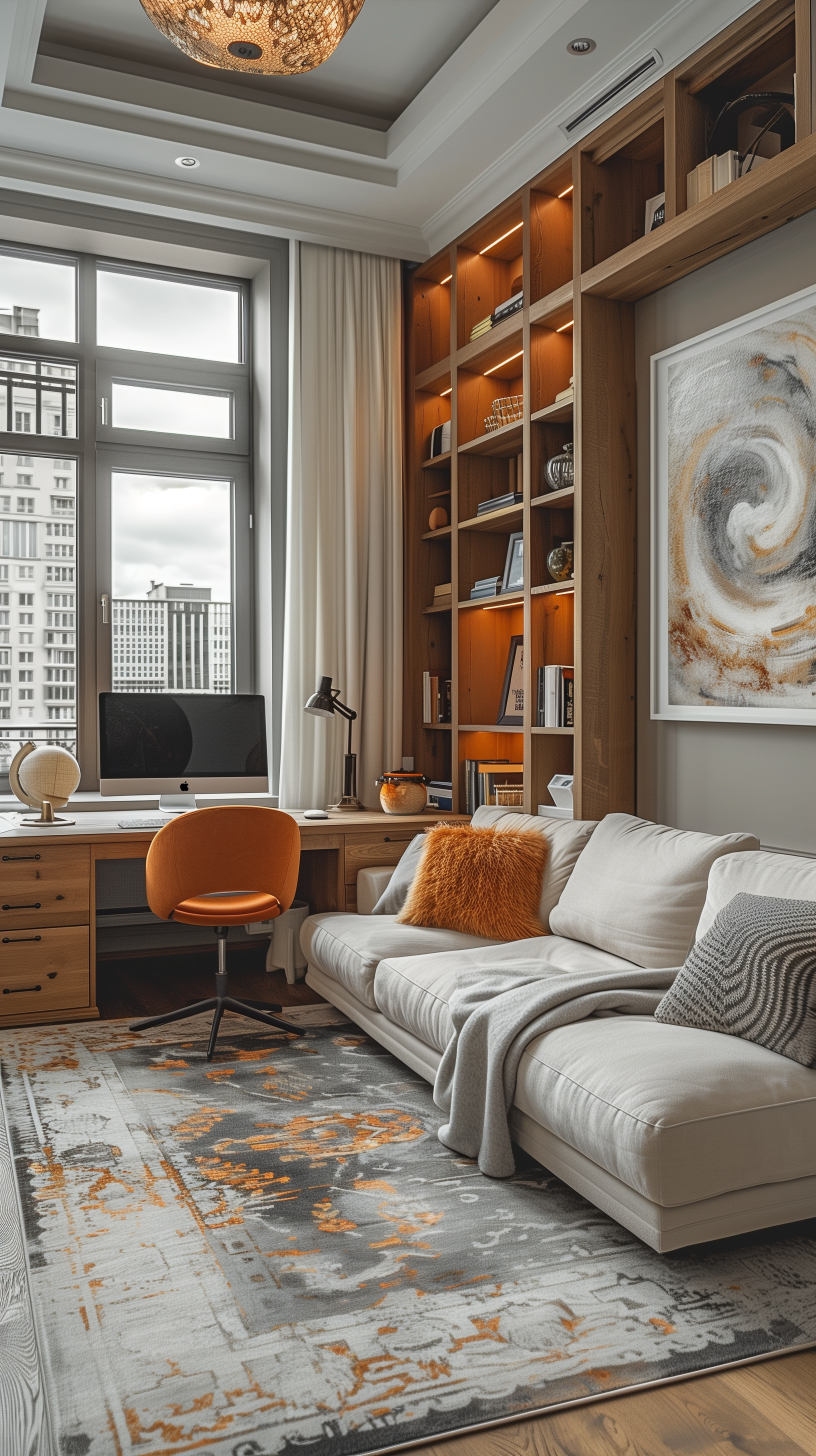 AI generated: Home office interior (Midjourney - Interior Design)