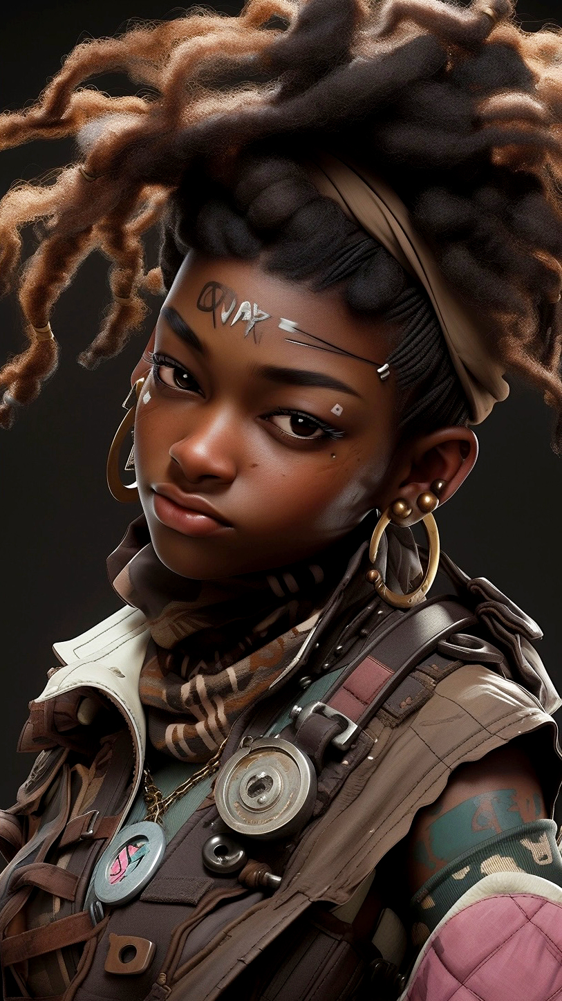 AI generated: Steampunk Rebels 2: Latrell (Midjourney - Concept Art)