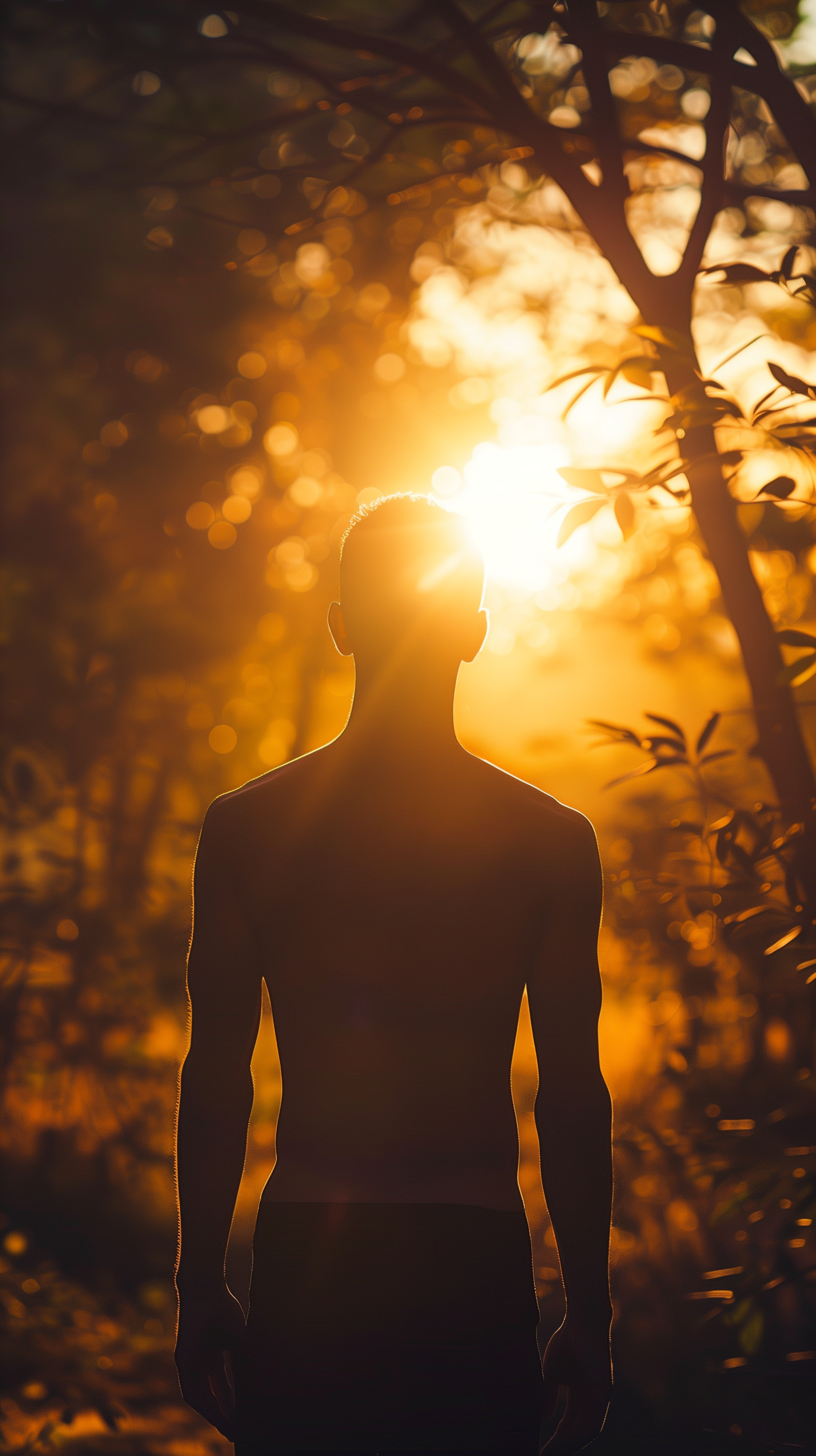 Midjourney prompt: depict a male figure facing away from the viewer, ... - Midjourney
