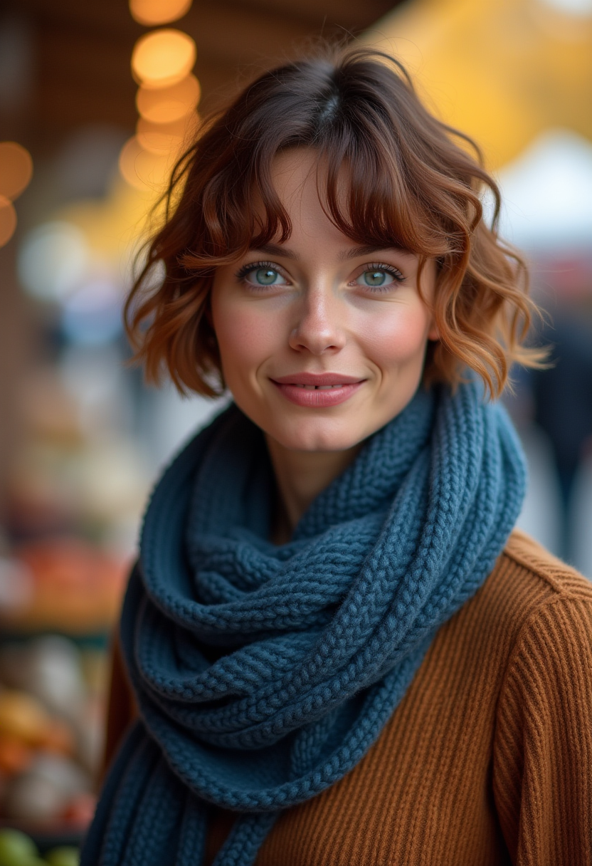 صورة مولدة بالذكاء الاصطناعي: FLUX prompt: photograph of a 33 year old woman, short hair, aub... (نموذج FLUX - تصوير فوتوغرافي)