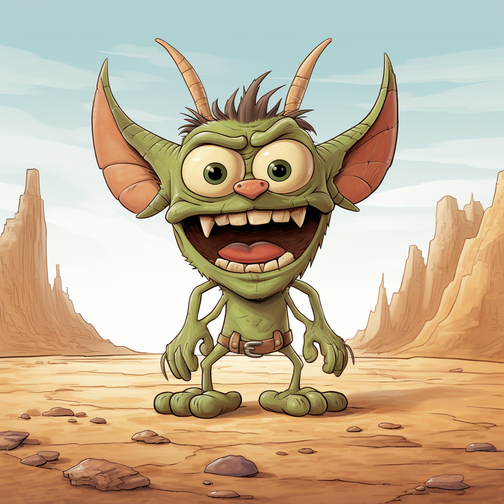 صورة مولدة بالذكاء الاصطناعي: Midjourney prompt: cartoon of a colorful creature, big eyes and big ... (نموذج Midjourney - أنمي)