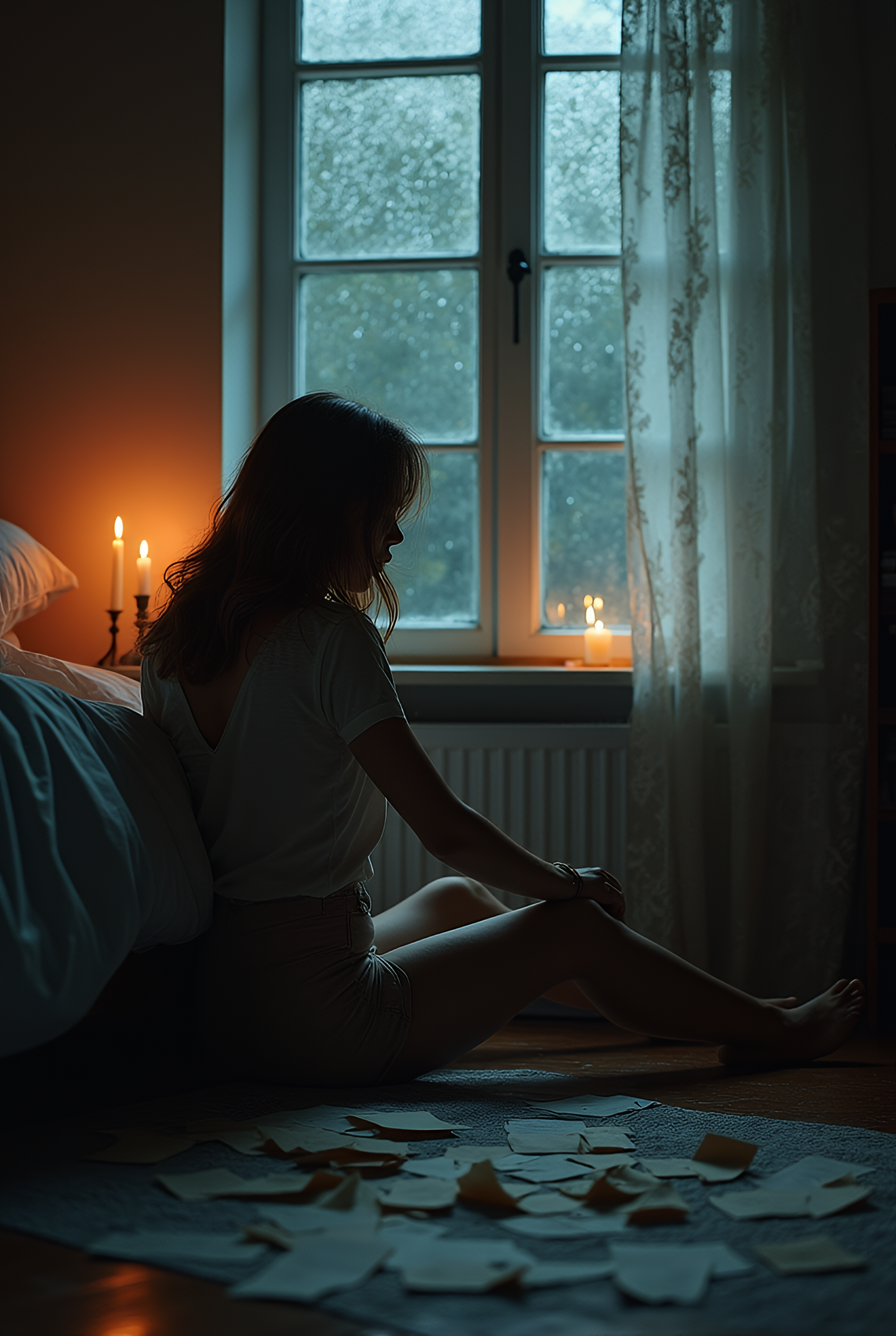 AI generated: FLUX prompt: very melancholic picture of a sad very pretty woma... (FLUX - Portraits)