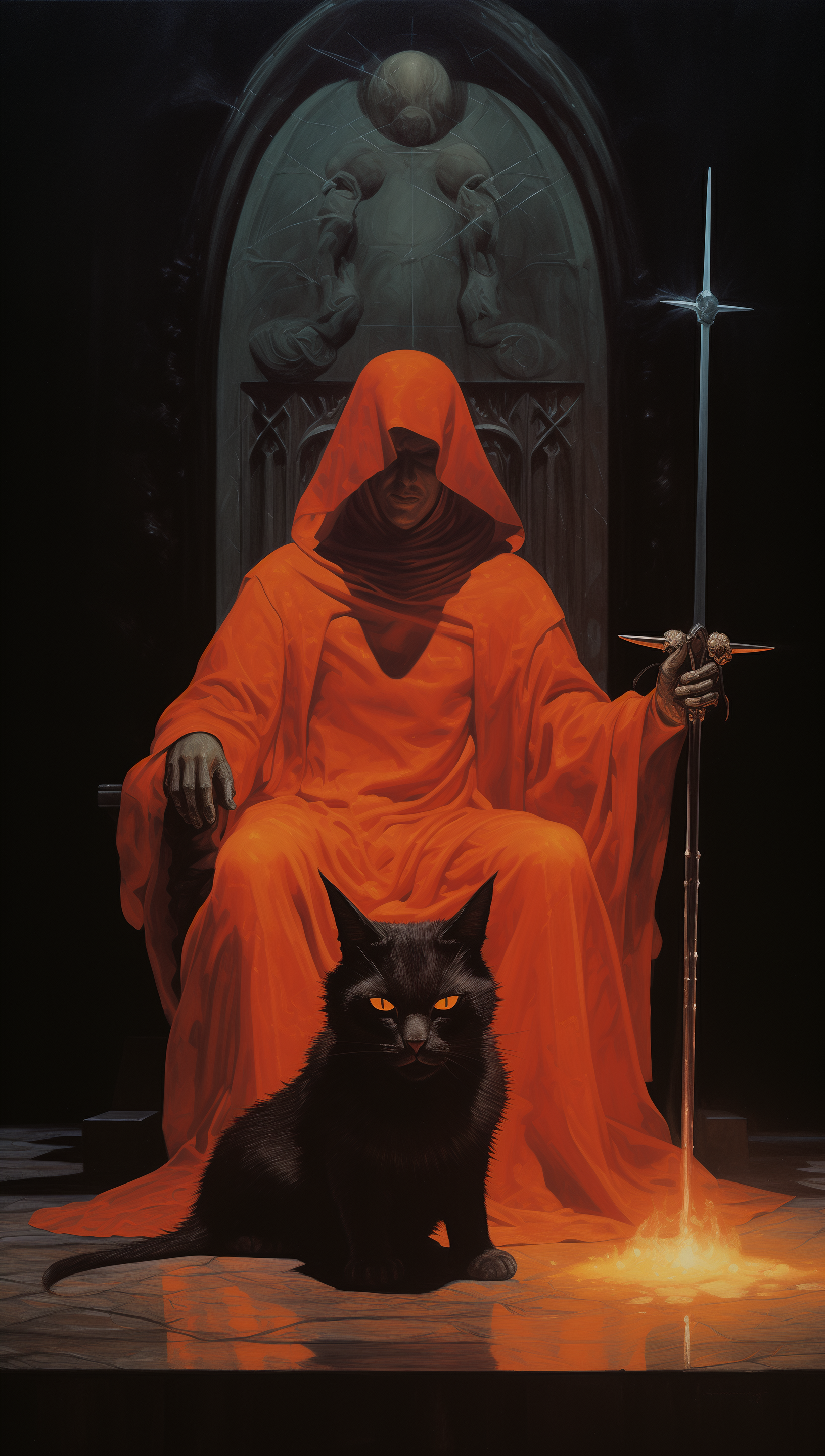 صورة مولدة بالذكاء الاصطناعي: Midjourney prompt: A dark fantasy painting in the style of Jean Girau... (نموذج Midjourney - Character Design)