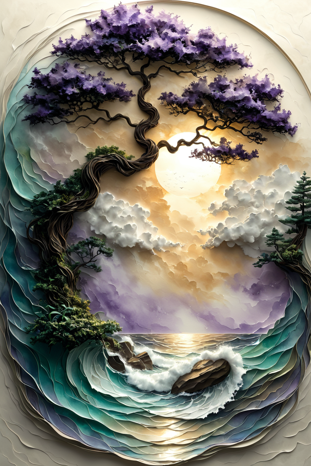 ZavyChromaXL prompt: Arttrttrt A serene watercolor painting captures th... - ZavyChromaXL