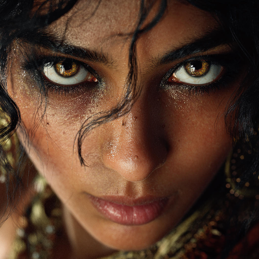 Midjourney prompt: A close-up portrait of an alluring Sou...