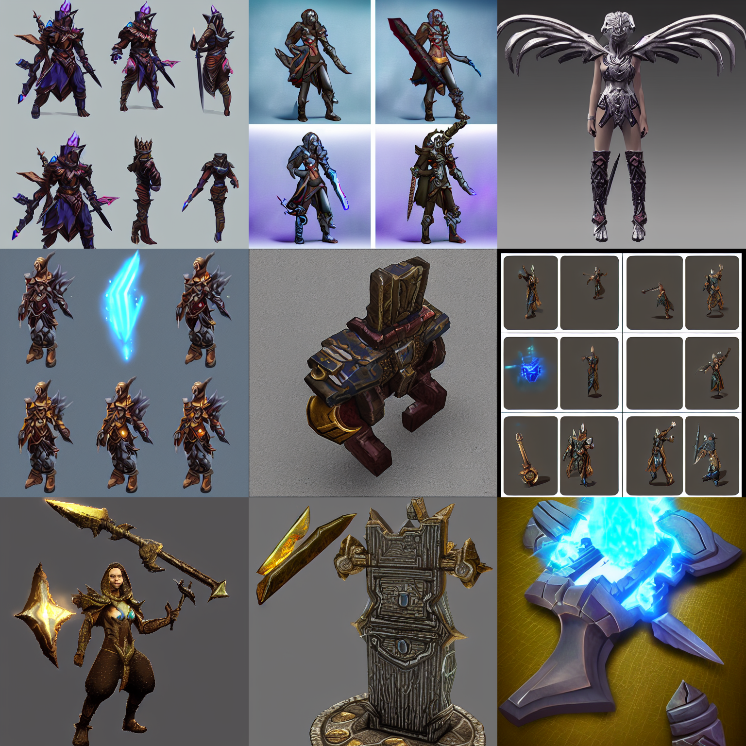 Stable Diffusion prompt: game rpg sprite of magic weapon ...