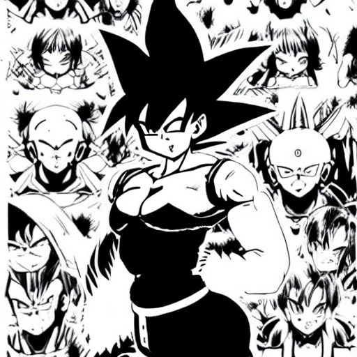 Stable Diffusion prompt: anime girl, dragon ball z style,...