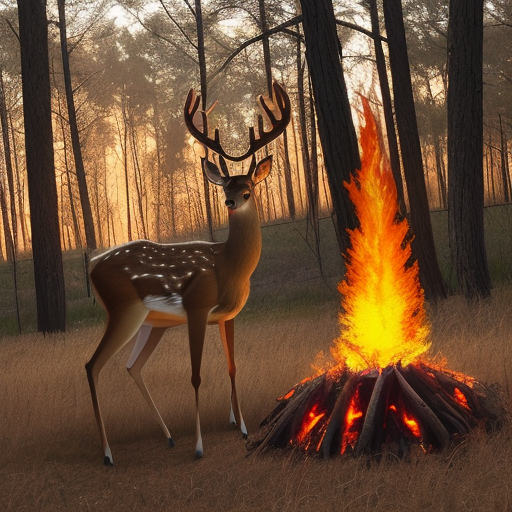 AI generated: DreamShaper prompt: deer tail on fire (DreamShaper - Concept Art)