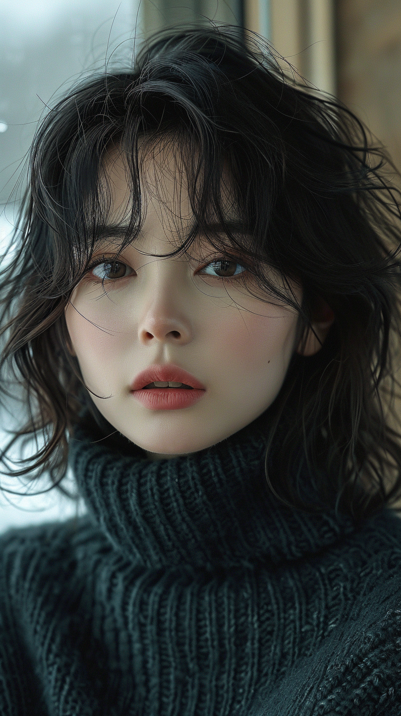 AI generated: Midjourney prompt: a beautiful woman, in the style of texture-rich la... (Midjourney - Photography)