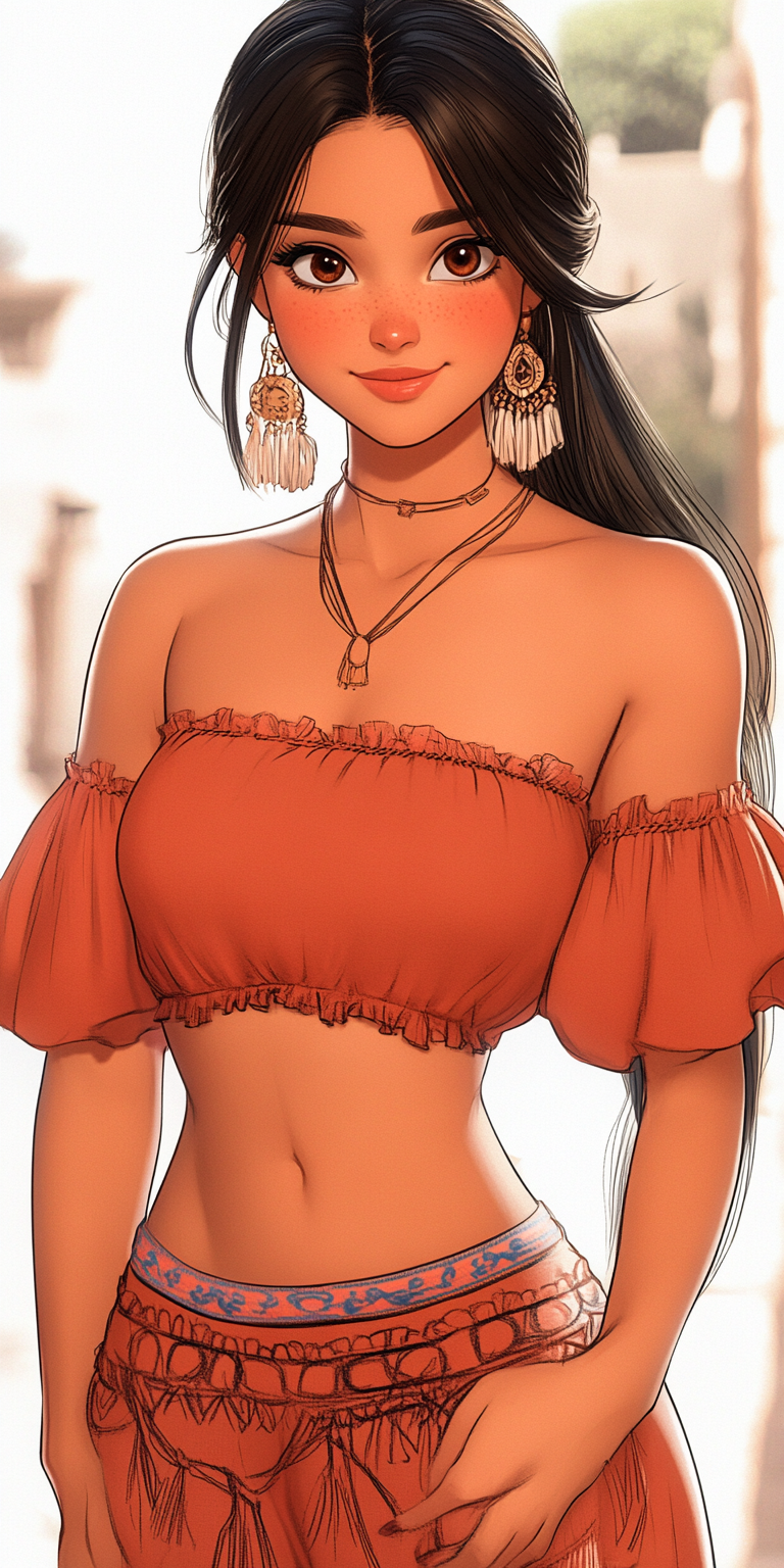 Midjourney prompt: woman, in the style of disney pixar --chaos 75 --a... - Midjourney