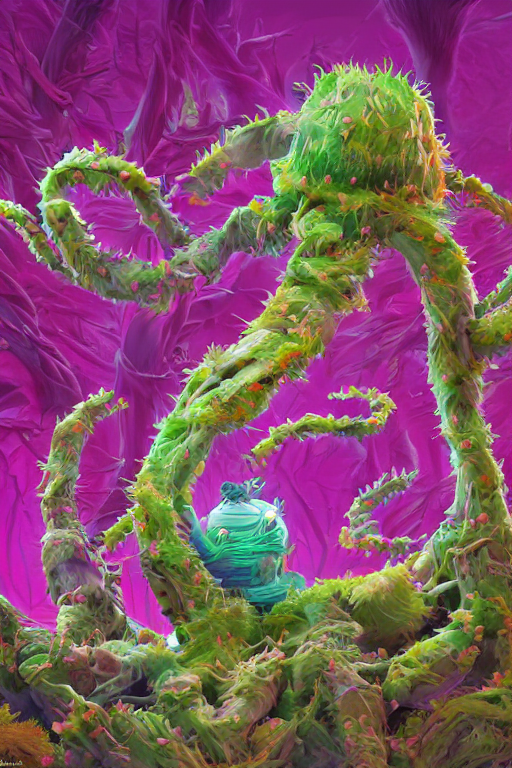 Stable Diffusion prompt: 3 d render creature sushi roots ...