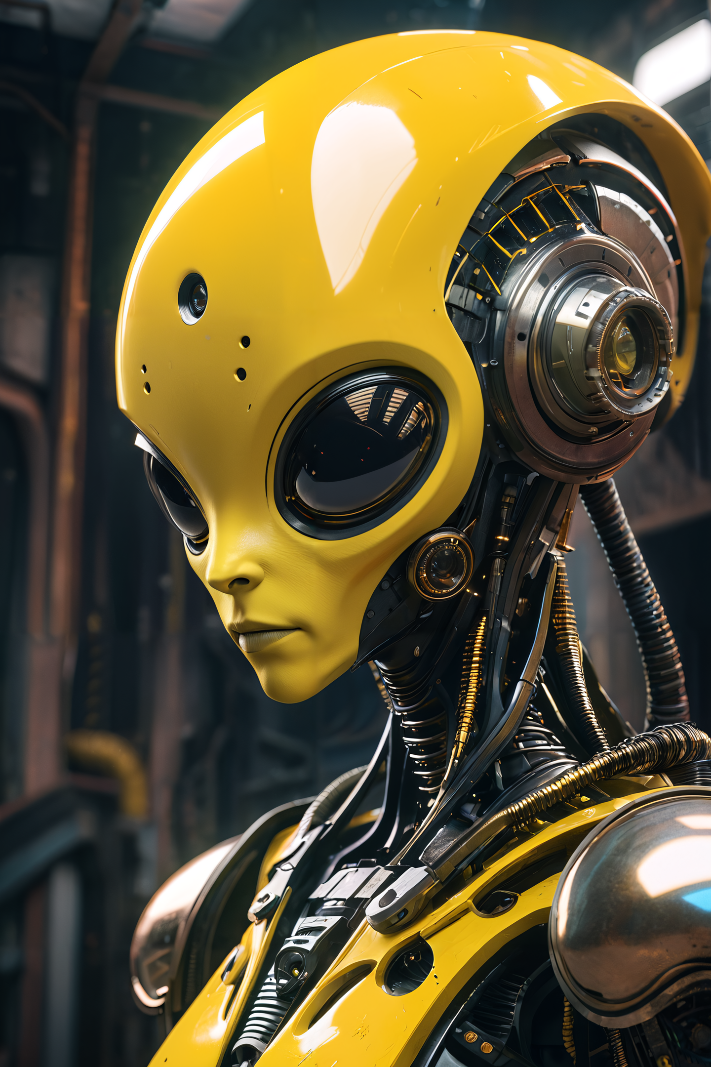 AI generated: Cyber Alien (Stable Diffusion - Concept Art)