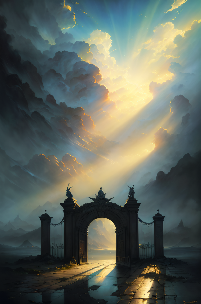 AI generated: Gate to Heaven (DreamShaper - Concept Art)