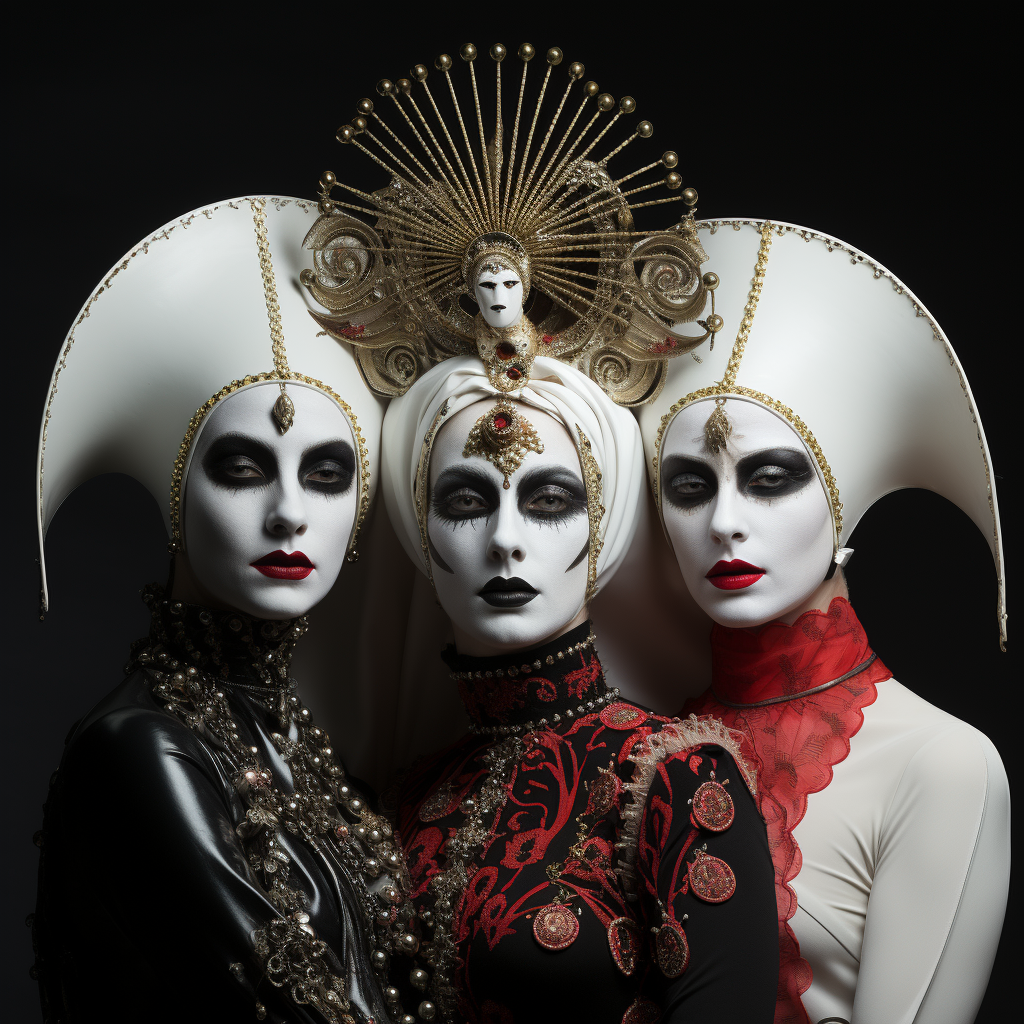 صورة مولدة بالذكاء الاصطناعي: Midjourney prompt: sisters of perpetual indulgence (نموذج Midjourney - تصوير فوتوغرافي)