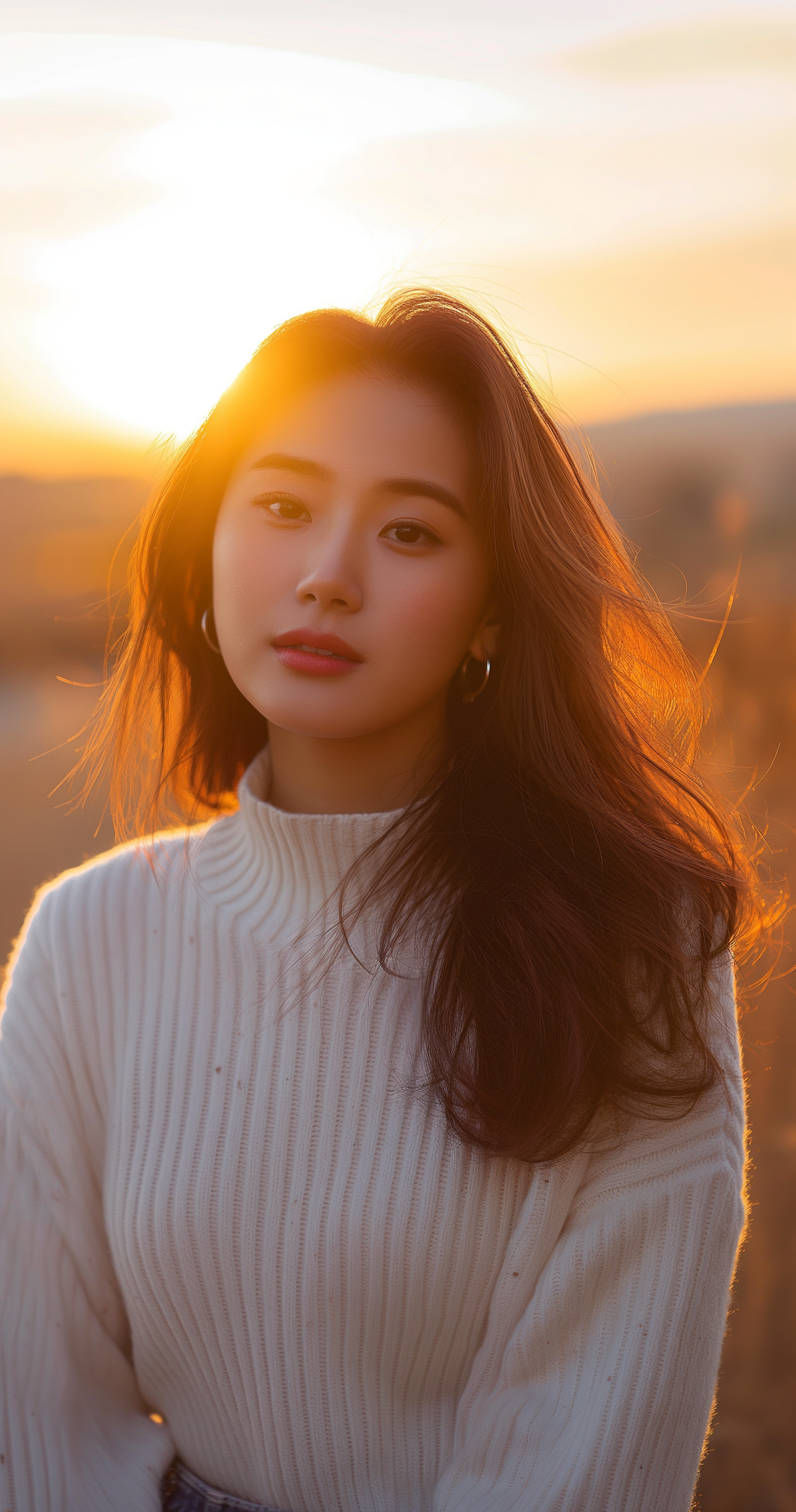 Midjourney prompt: Beautiful Korean woman, half-length portrait, gold... - Midjourney