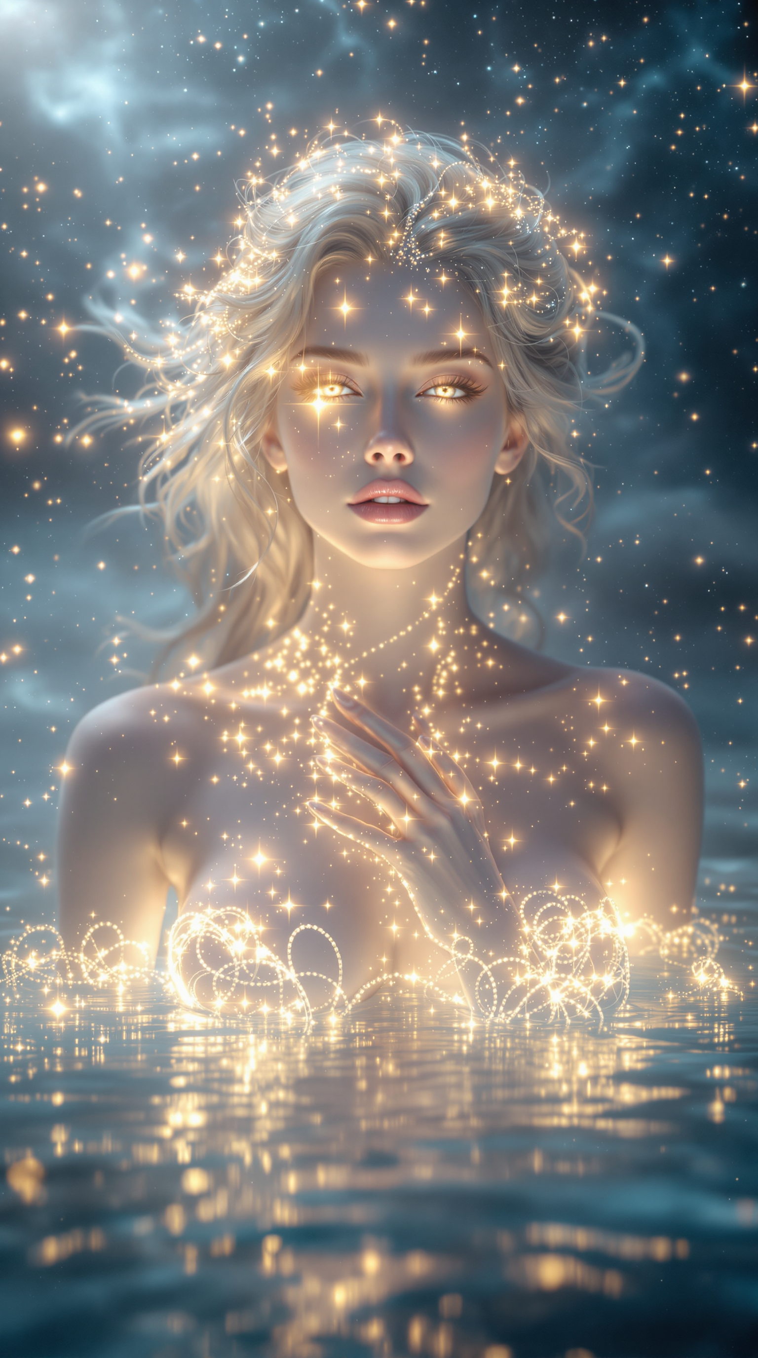 صورة مولدة بالذكاء الاصطناعي: FLUX prompt: a breathtaking and cinematic portrait of a divine ... (نموذج FLUX - صور شخصية)