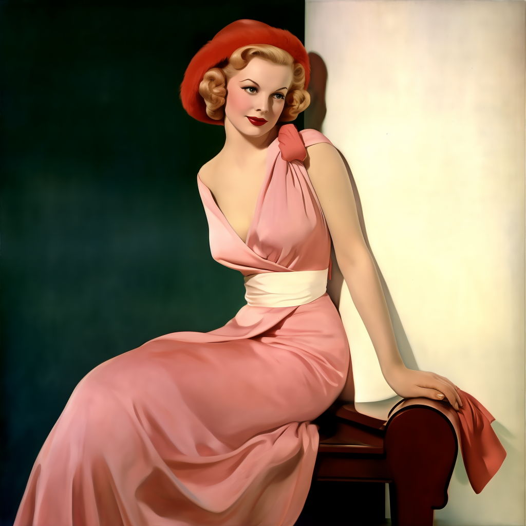 AI generated: Midjourney prompt: high fashion, vogue 1938 --no ugly, deformed, nois... (Midjourney - Fashion)