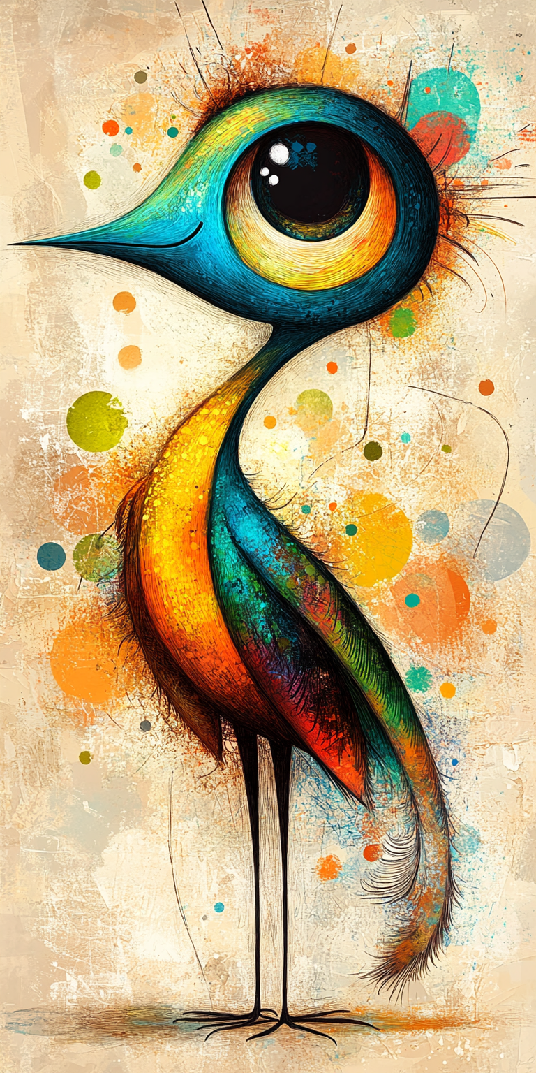 Midjourney prompt: A chalk drawing of an abstract character, in the s... - Midjourney