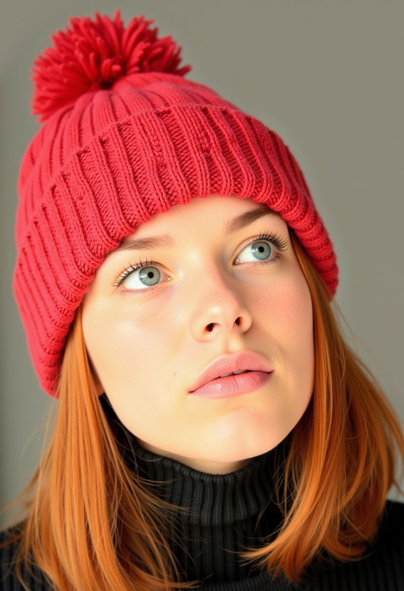 AI generated: FLUX prompt: This extreme close-up photograph of a young woman ... (FLUX - Photography)